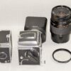 Hasselblad 500cm chrome camera W/Hasselblad 120/4 Makro-Planar CF T* lens, A12 mag, filter, hood, caps Mint- / SOLD