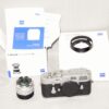 Leica M2 Chrome Mint- camera with Zeiss 35/2.8 Biogon-C ZM chrome LN- lens with hood, Leica MR meter Mint- nice set / SOLD