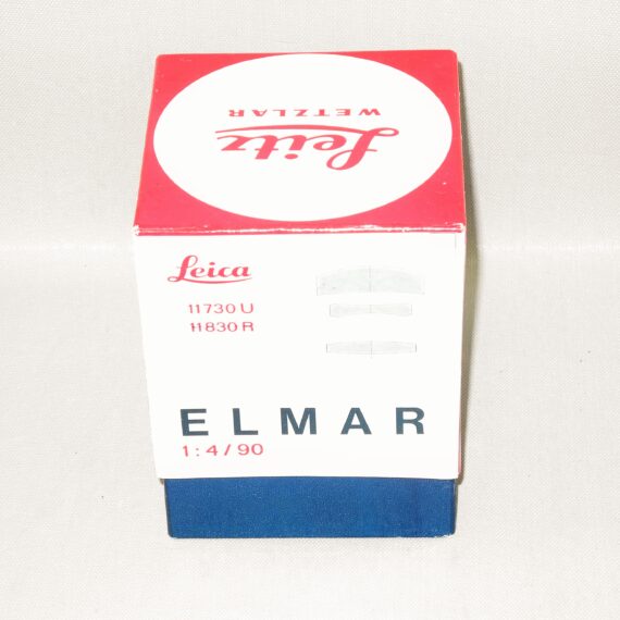 Leica 90/4 Elmar 3 Element SM lens (1962) with box, bubble. Cap Mint/LN- RARE lens / FREE shipping (USA)