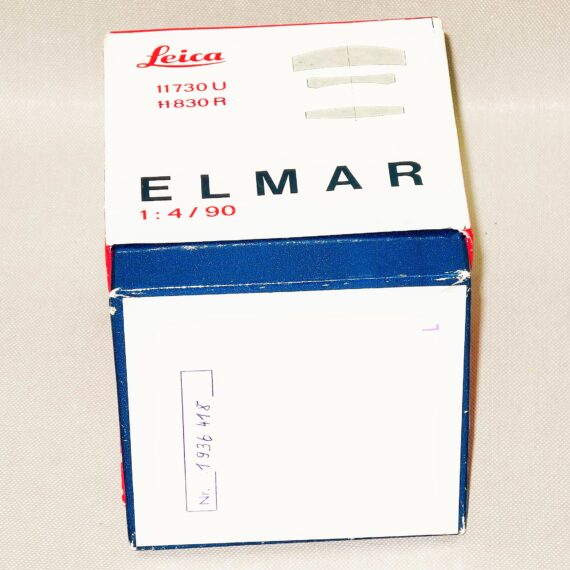 Leica 90/4 Elmar 3 Element SM lens (1962) with box, bubble. Cap Mint/LN- RARE lens / FREE shipping (USA)