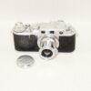 Leica IIF Red Dial chrome camera (1954) with Leica  50/3,5 Elmar lens (1950) Ex++/Mint- Set / Free Shipping (USA)