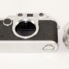 Leica IIF Red Dial chrome camera (1954) with Leica  50/3,5 Elmar lens (1950) Ex++/Mint- Set / Free Shipping (USA)