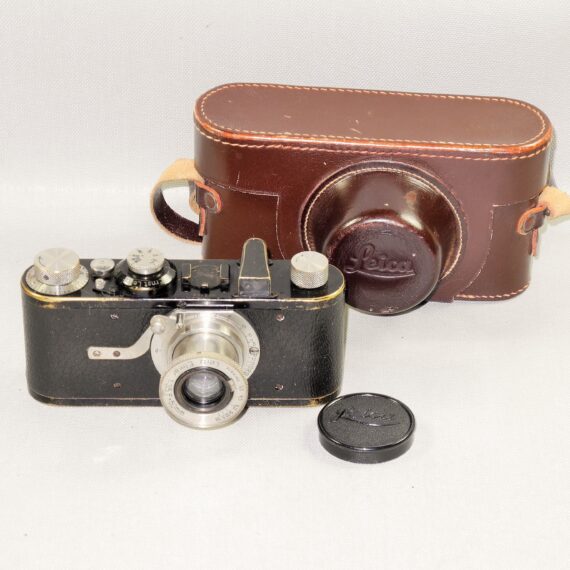 LEICA I MODEL A MUSHROOM DIAL BLACK PAINT 4 DIGIT (1928) CAMERA With 50MM ELMAR lens, fully overhauled Ex+ / Call or Email for more info