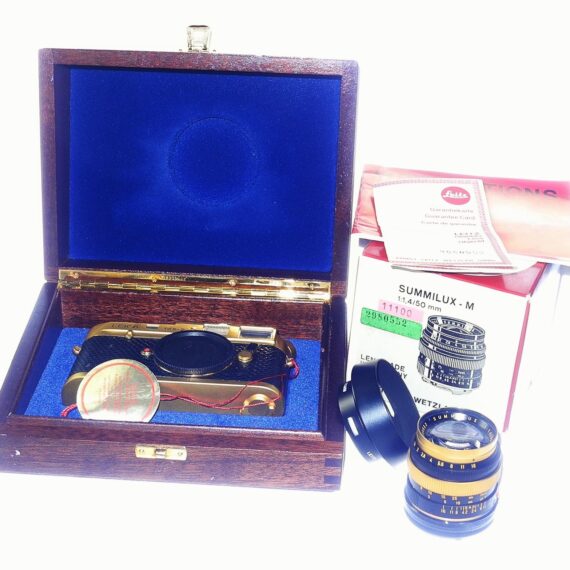 Leica M4-2 Gold Barnack Camera Set W/50/1,4mmlens,Box,Cards Mint- Beautifull Rare Set / SOLD
