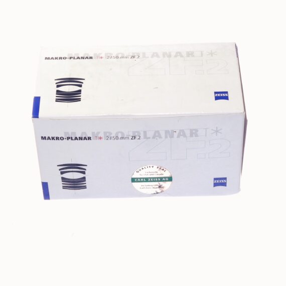 Zeiss 50/2 Macro Planar ZF.2 for Nikon cameras, with box, filter, caps, manual Mint- / Free shipping (USA)