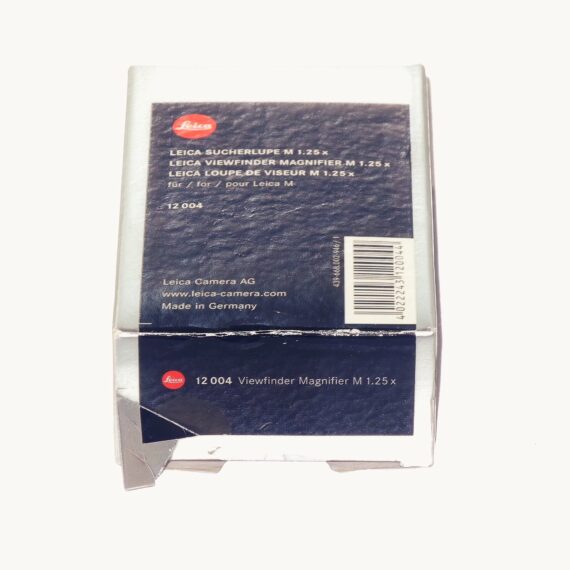 Leica 1.25x Viewfinder Magnifier for M Cameras Cat # 12004 w/ Leica box,case, chain Ex++/Mint-