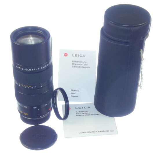 Leica 80-200mm f4.0 Rom (E60) lens Cat #11281 Sold with Leica E60 Uva filter, Leica box, Leica case, Leica caps Mint/- / On Hold