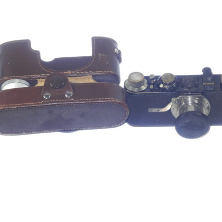 LEICA I MODEL A BLACK PAINT CAMERA With 50MM ELMAR lens, fully overhauled with Leica case & cap Ex+ / ON HOLD