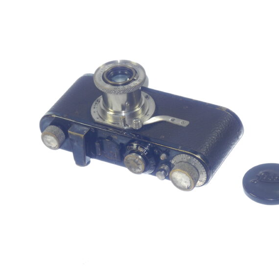 LEICA I MODEL A BLACK PAINT CAMERA With 50MM ELMAR lens, fully overhauled with Leica case & cap Ex+ / ON HOLD