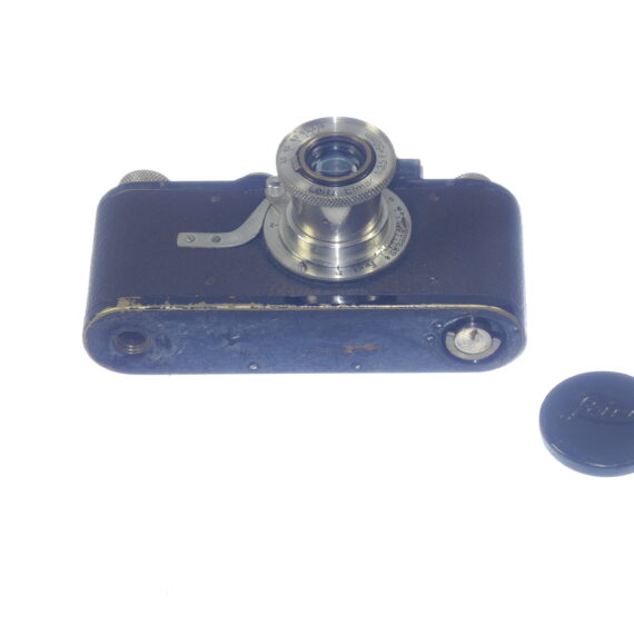 LEICA I MODEL A BLACK PAINT CAMERA With 50MM ELMAR lens, fully overhauled with Leica case & cap Ex+ / ON HOLD