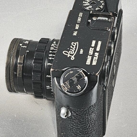 Leica M4-MOT Black Paint Camera Sold with black paint Leica 50/2 Summicron  lens, Nice RARE vintage Set with case (recently  Cla'd )