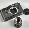 Leica M4-MOT Black Paint Camera Sold with black paint Leica 50/2 Summicron  lens, Nice RARE vintage Set with case (recently  Cla'd )