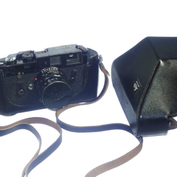 Leica M4-MOT Black Paint Camera Sold with black paint Leica 50/2 Summicron  lens, Nice RARE vintage Set with case (recently  Cla'd )