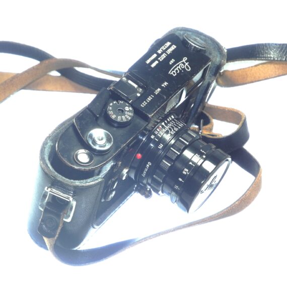 Leica M4-MOT Black Paint Camera Sold with black paint Leica 50/2 Summicron  lens, Nice RARE vintage Set with case (recently  Cla'd )