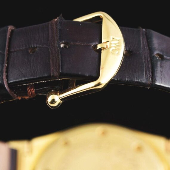 IWC 18K GOLD INGENIEUR PERPETUAL CALENDAR WRISTWATCH W/ MOON PHASES, With Box Mint- / SOLD