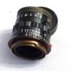 Leica 50/2 Summicron in Black paint, brass mount lens (Circa 1956) Rare Lens Ex+