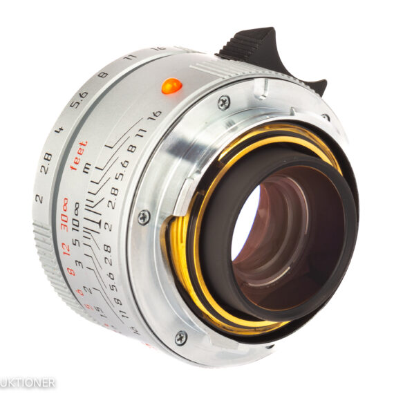 Leica 35/2 Summicron-M ASPH. Chrome with Leica hood,caps,leather lens case, Mint- / Free Shipping