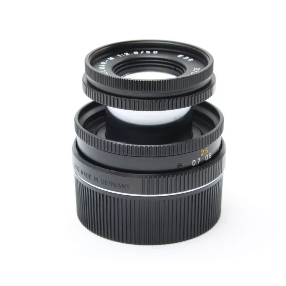 Leica 50/2.8 Elmarit-M  black collapsible lens with caps Mint- / Free shipping (USA)