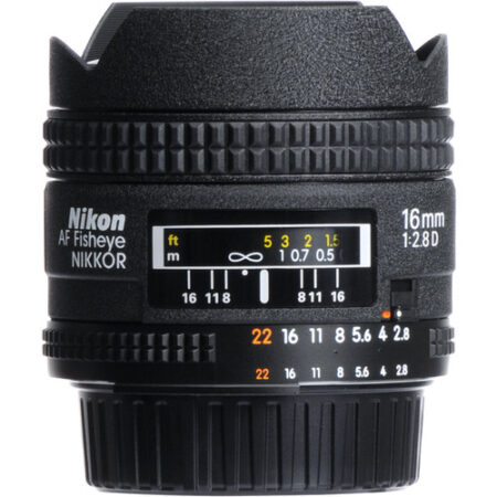 Nikon 16mm f/2.8D AF Fisheye-NIKKOR Lens with Nikon caps and one filter Mint- /On hold