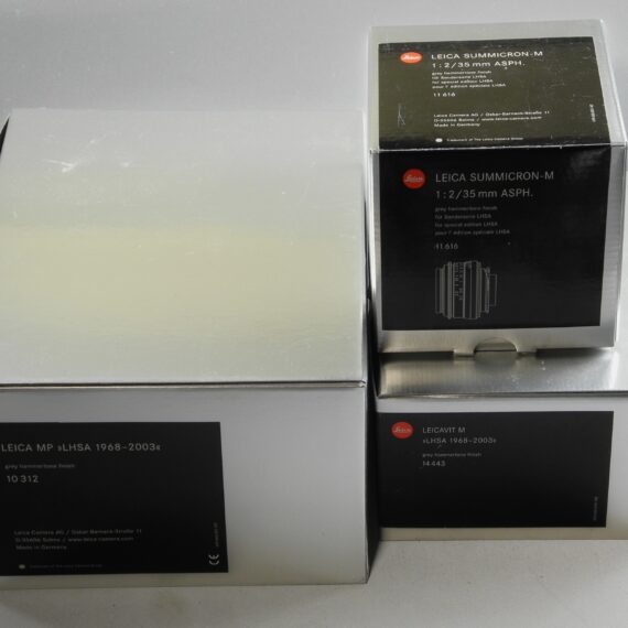 LEICA MP LHSA HAMMERTONE ANNIVERSARY Special Set Sold with 35/2MM Summicron Asph-M & HAMMERTONE LEICAVIT Mint/LN- w.boxes,cards,hood,etc / SOLD