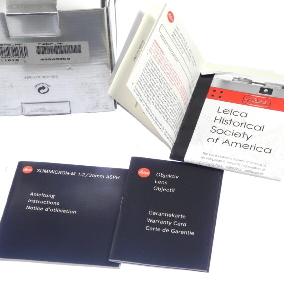 LEICA MP LHSA HAMMERTONE ANNIVERSARY Special Set Sold with 35/2MM Summicron Asph-M & HAMMERTONE LEICAVIT Mint/LN- w.boxes,cards,hood,etc / SOLD