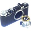 Leica Standard (E) black paint camera (circa 1938) with chrome knobs & Leica 50/3,5 Elmar lens Ex++ Set / Free shipping (USA)