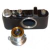 Leica Standard (E) black paint camera (circa 1938) with chrome knobs & Leica 50/3,5 Elmar lens Ex++ Set / Free shipping (USA)