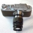 Leica II model D chrome camera (1937) with Leica 90/4 Elmar black/chrome lens (1935) Ex+ set
