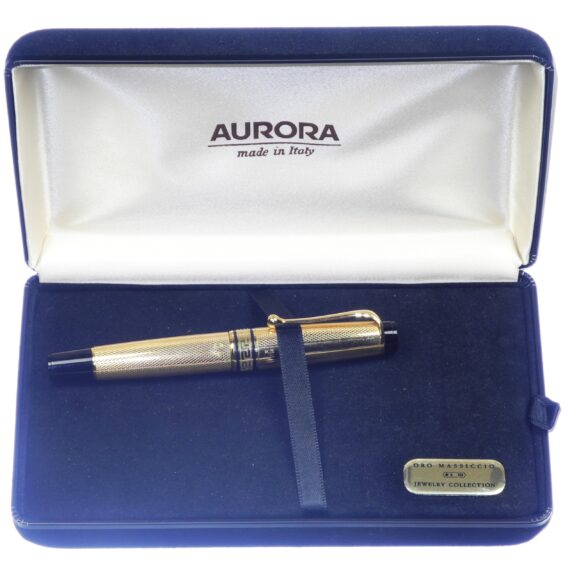 AURORA OPTIMA 990 18K Barley Solid Gold 750 Fountain Pen, With original Box, Unused Pen New Old Stock