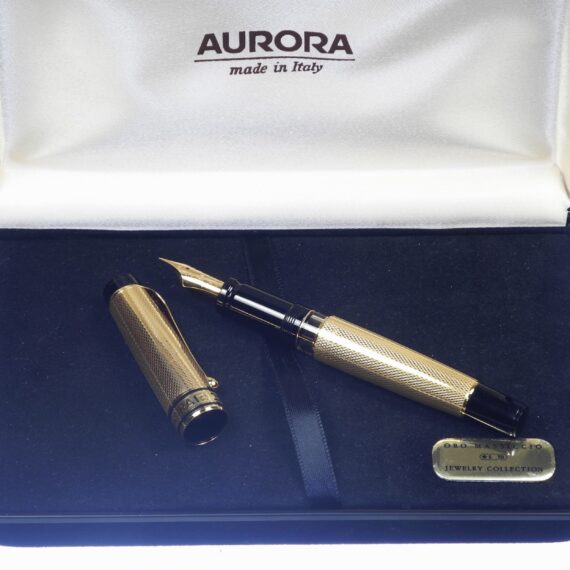 AURORA OPTIMA 990 18K Barley Solid Gold 750 Fountain Pen, With original Box, Unused Pen New Old Stock