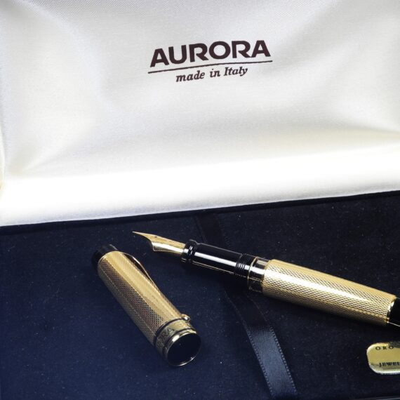 AURORA OPTIMA 990 18K Barley Solid Gold 750 Fountain Pen, With original Box, Unused Pen New Old Stock