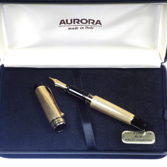 AURORA OPTIMA 990 18K Barley Solid Gold 750 Fountain Pen, With original Box, Unused Pen New Old Stock