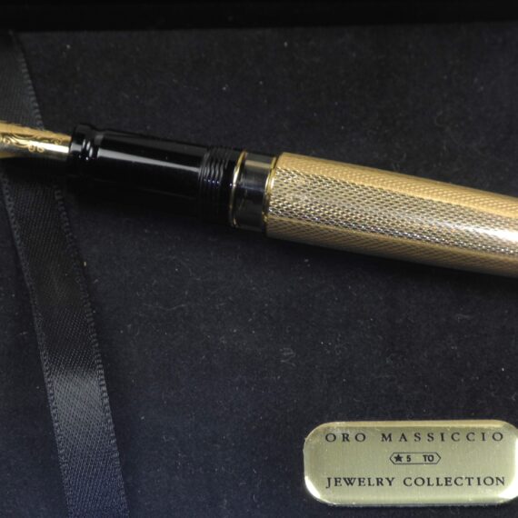 AURORA OPTIMA 990 18K Barley Solid Gold 750 Fountain Pen, With original Box, Unused Pen New Old Stock