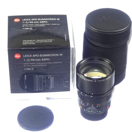 Leica 90/2.0 Apo Summicron-M ASPH. lens (E55) #11884 late lens Mint/- Free Shipping (USA)