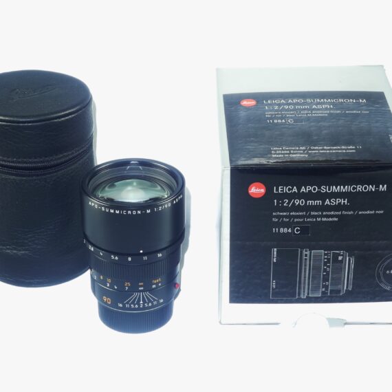 Leica 90/2.0 Apo Summicron-M ASPH. lens (E55) #11884 late lens Mint/- Free Shipping (USA)