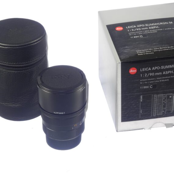 Leica 90/2.0 Apo Summicron-M ASPH. lens (E55) #11884 late lens Mint/- Free Shipping (USA)
