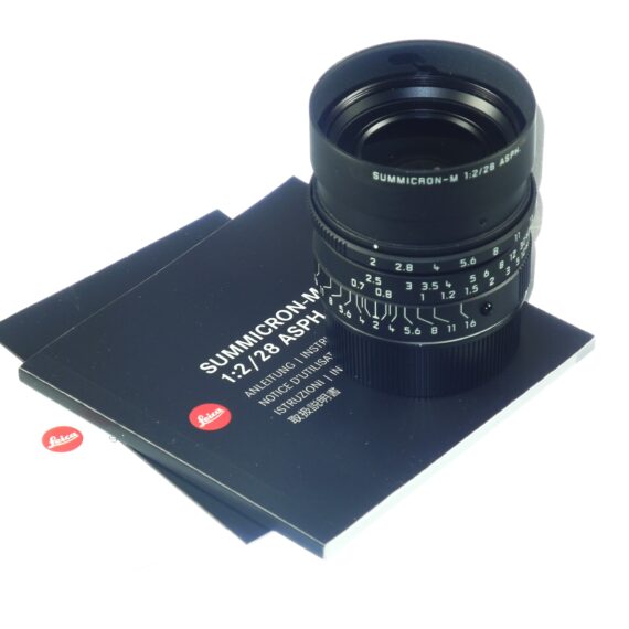Leica 28/2 Summicron-M Asph. limited edition black mat finish lens Cat#11725 lens (E46) Sold W/Leica Box, Leica lens case, Lens caps Mint-  / SOLD
