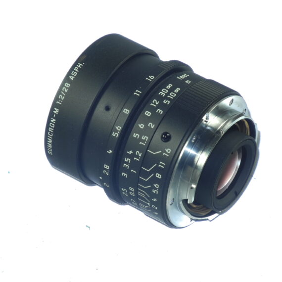 Leica 28/2 Summicron-M Asph. limited edition black mat finish lens Cat#11725 lens (E46) Sold W/Leica Box, Leica lens case, Lens caps Mint-  / SOLD