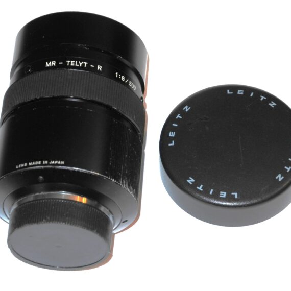 Leica 500/8 MR Telyt R lens Sold with: Hood, Leica Caps,5 Leica filters Ex+
