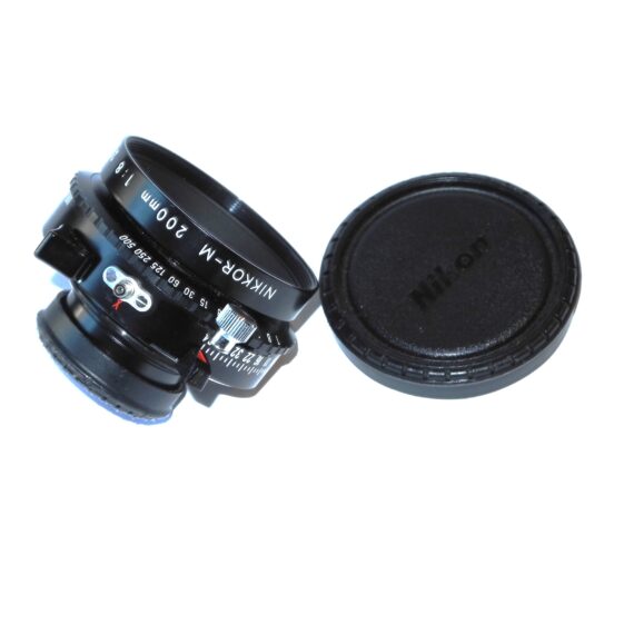 Nikon 200mm f/8 Nikkor-M large format lens (4x5) Copal O with caps Mint- / Free Shipping