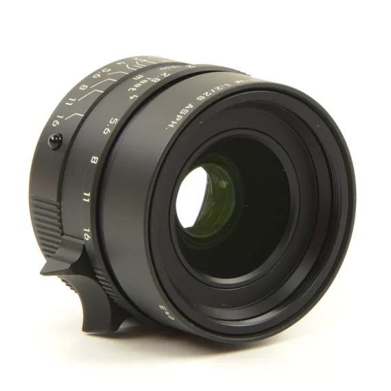 Leica 28/2 Summicron-M Asph. limited edition black mat finish lens Cat#11725 lens (E46) Sold W/Leica Box, Leica lens case, Lens caps Mint-  / SOLD