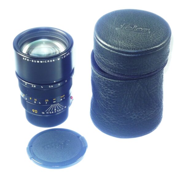 Leica 90/2.0 Apo Summicron-M ASPH. lens (E55) #11884 Sold W/Leica original white box, Leica lens case, caps,cards (Just CLA'd) Mint- / Free Shipping (USA) (Copy)