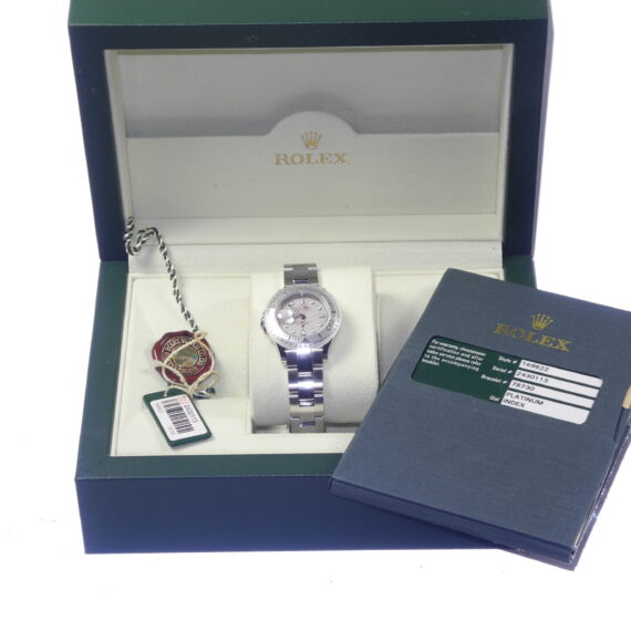 Rolex Yacht-Master Platinum and Stainless-Steel Wristwatch/ Rolex Box, cards Like New - Just serviced / Free Shipping (USA)