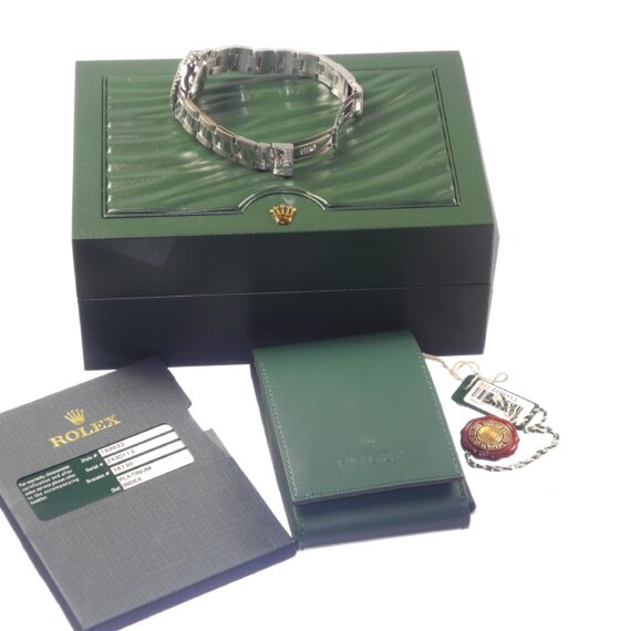 Rolex Yacht-Master Platinum and Stainless-Steel Wristwatch/ Rolex Box, cards Like New - Just serviced / Free Shipping (USA)