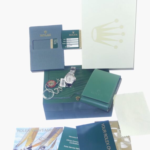 Rolex Yacht-Master Platinum and Stainless-Steel Wristwatch/ Rolex Box, cards Like New - Just serviced / Free Shipping (USA)