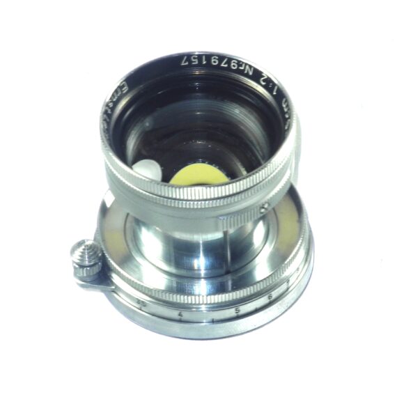 Leica 50/2 Summitar (circa 1952) the lens was CLA'd recently Sold with Leica front & Rear metal Caps / Free Shipping