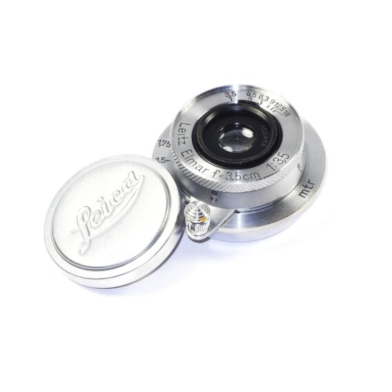 Leica 35/3,5 Elmar (1937) chrome SM lens Ex++ / Just CLA'd with Leica front and rear caps / free shipping