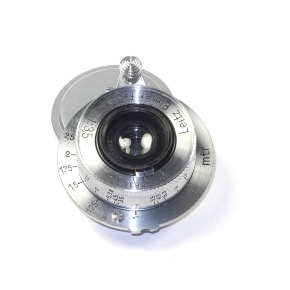 Leica 35/3,5 Elmar (1937) chrome SM lens Ex++ / Just CLA'd with Leica front and rear caps / free shipping