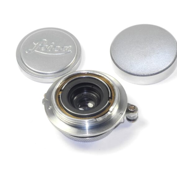 Leica 35/3,5 Elmar (1937) chrome SM lens Ex++ / Just CLA'd with Leica front and rear caps / free shipping