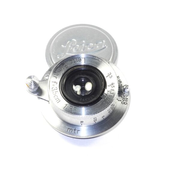 Leica 35/3,5 Elmar (1937) chrome SM lens Ex++ / Just CLA'd with Leica front and rear caps / free shipping